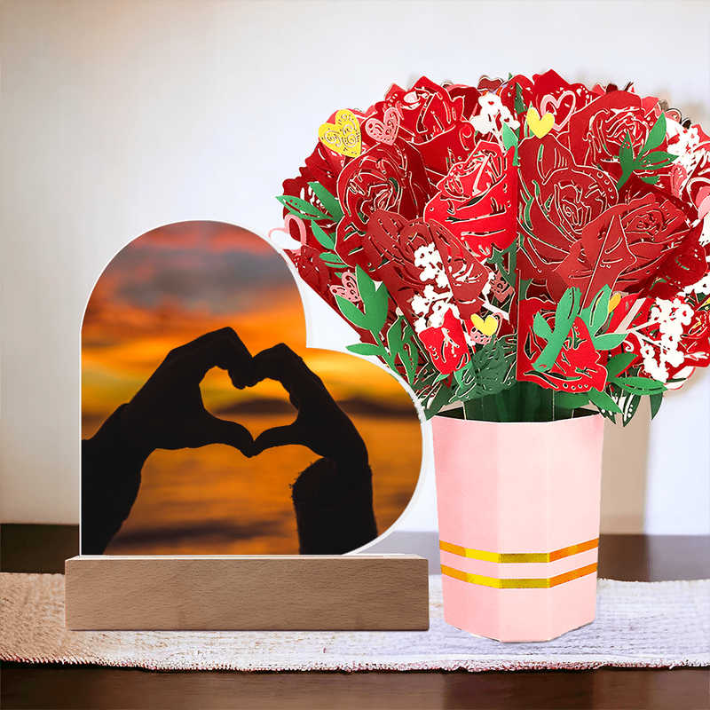Love Hands Heart LED Acrylic Plaque