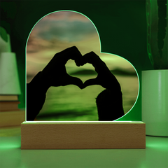 Love Hands Heart LED Acrylic Plaque